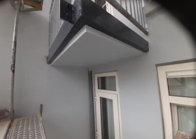 Renovatie achtergevel en balkons na situatie